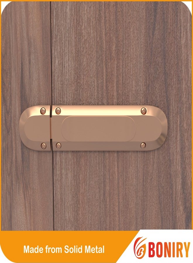 Boniry Door Latch Lock | Solid Metal Door Stopper for Bathroom, Home, Office | Easy Install, Smooth Sliding, Heavy Duty Latch (1, Rose Gold) - Image 5